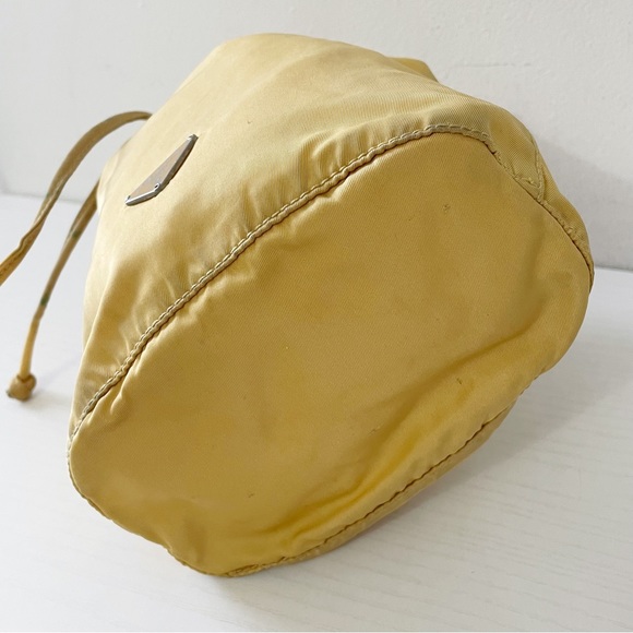 Prada yellow vela nylon drawstring pouch - Picture 5 of 12